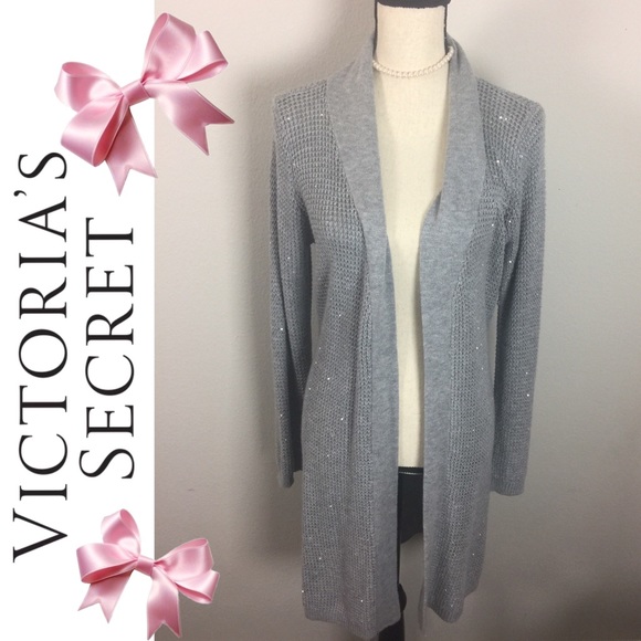 Victoria's Secret Sweaters - 🎀Victoria’s Secret Gray Sparkly Cardigan 🎀